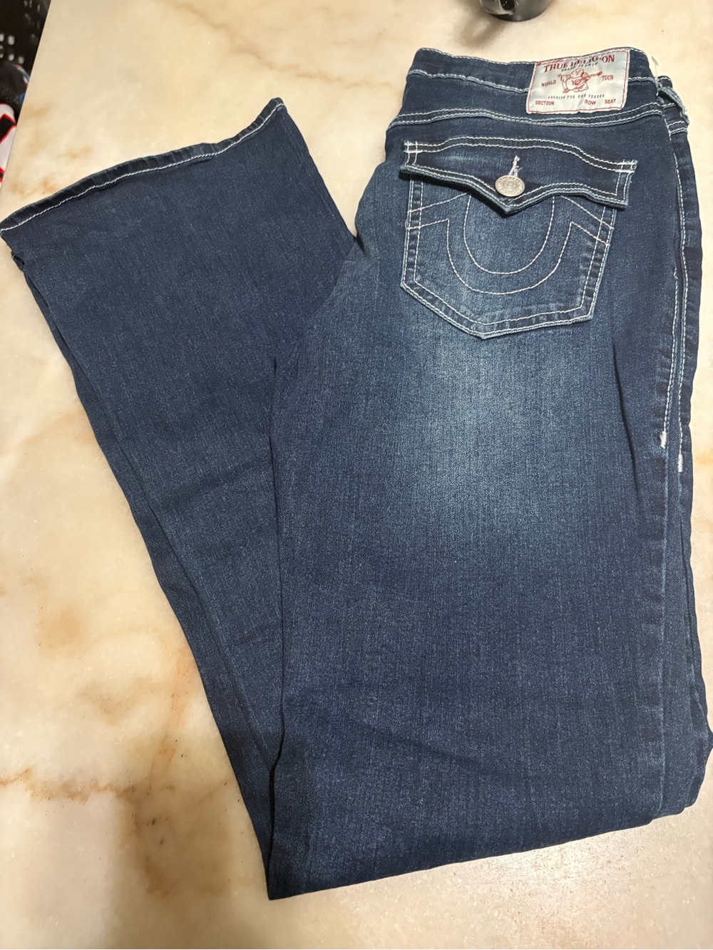 True Religion Women's Dark Blue Slim Bootcut Jeans